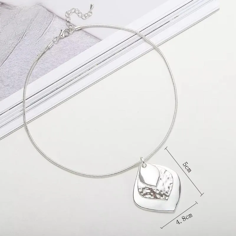 Trend Geometric Chokers Collar Necklace Pendant for Women Chains