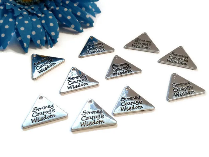 Triangle Serenity Courage Wisdom Pendant