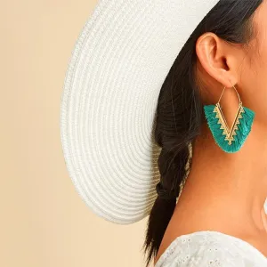 Triangle Tassel Earrings