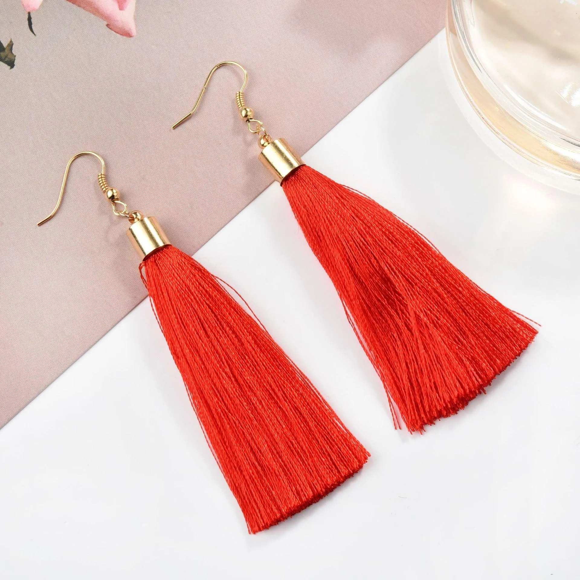 Triangle Tassel Earrings