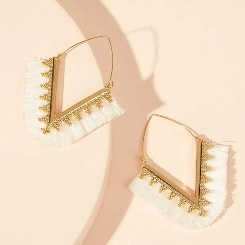 Triangle Tassel Earrings