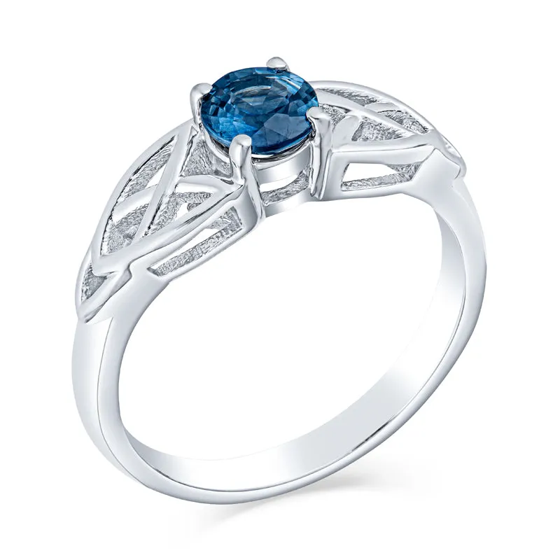 Trinity Knot Sapphire Ring