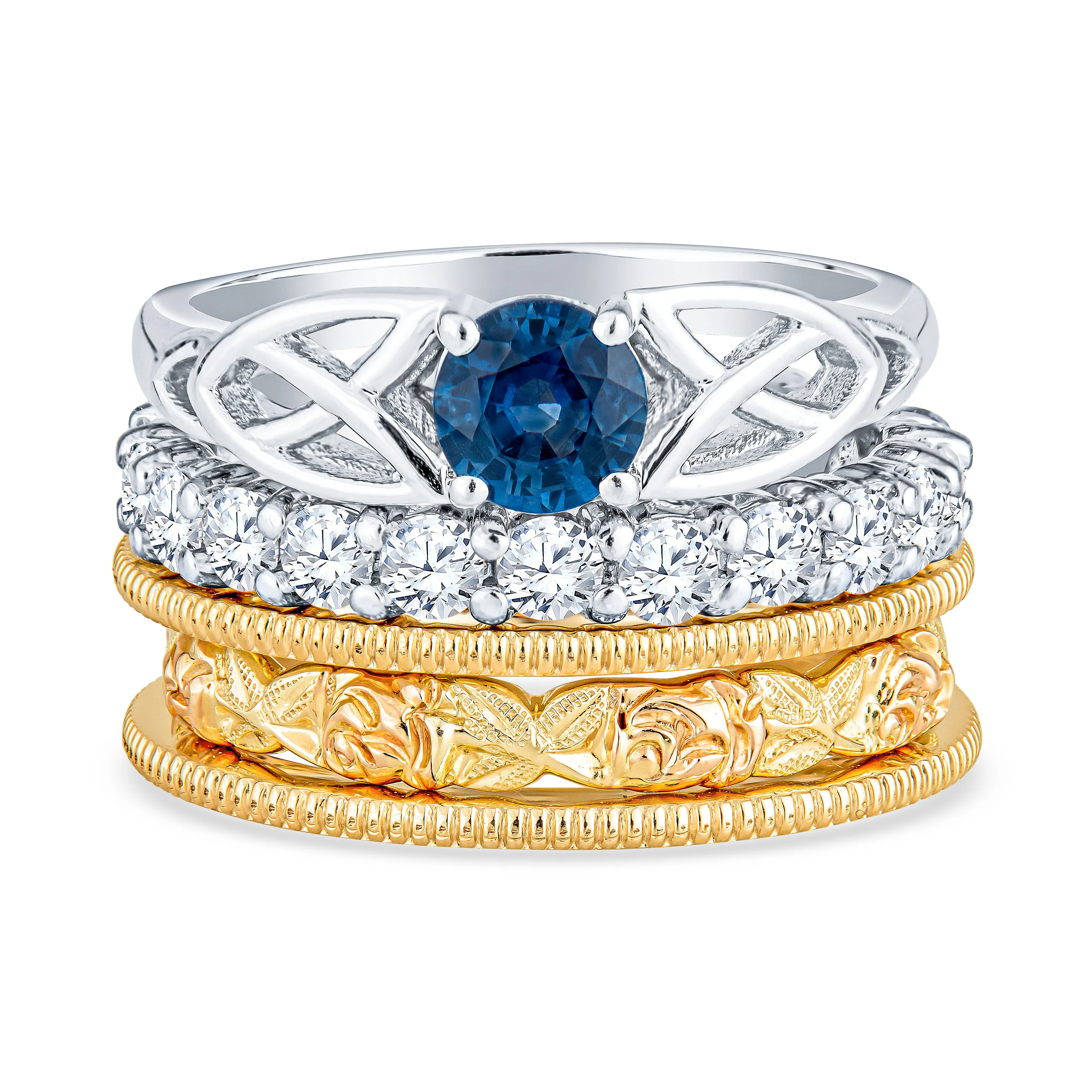 Trinity Knot Sapphire Ring