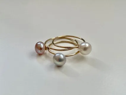 Trio button Rings