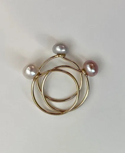 Trio button Rings