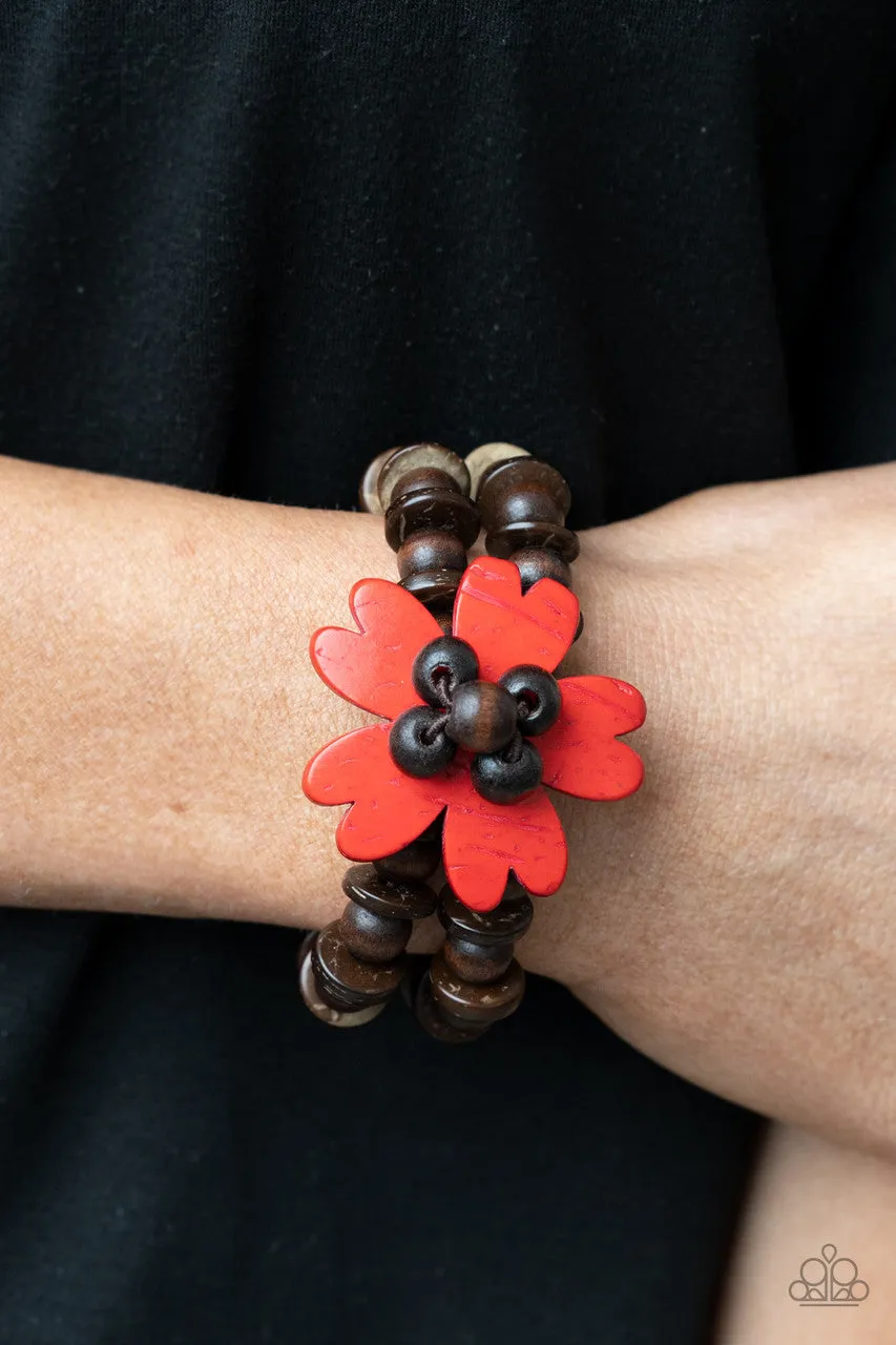 Tropical Flavor Red Paparazzi Bracelet