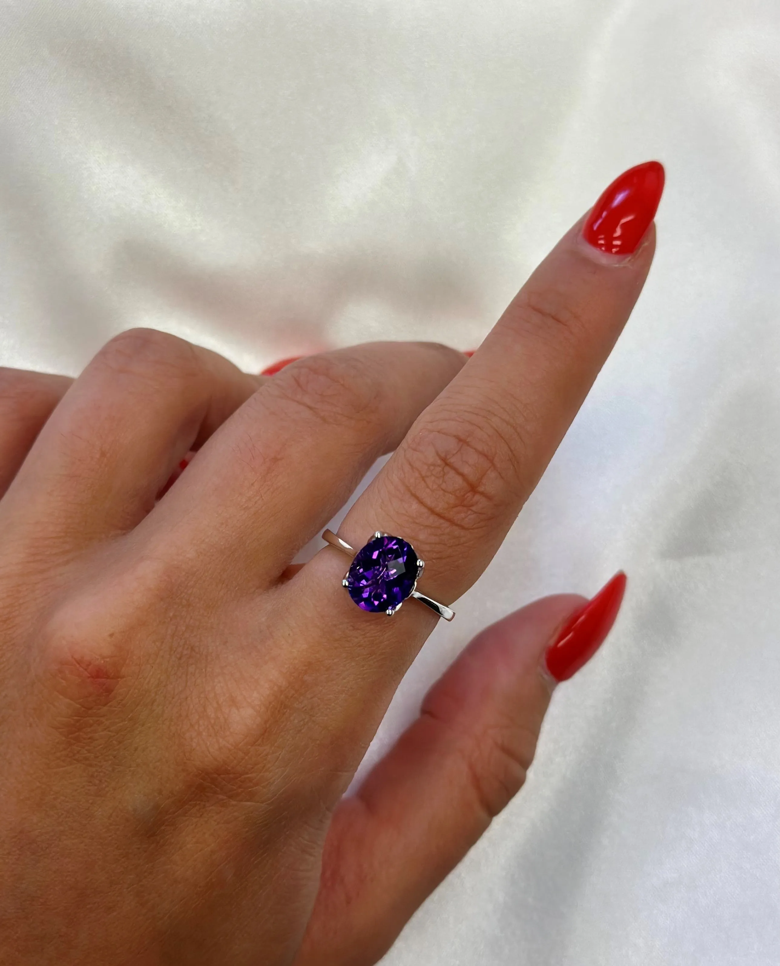 Tulip Aquamarine Ring