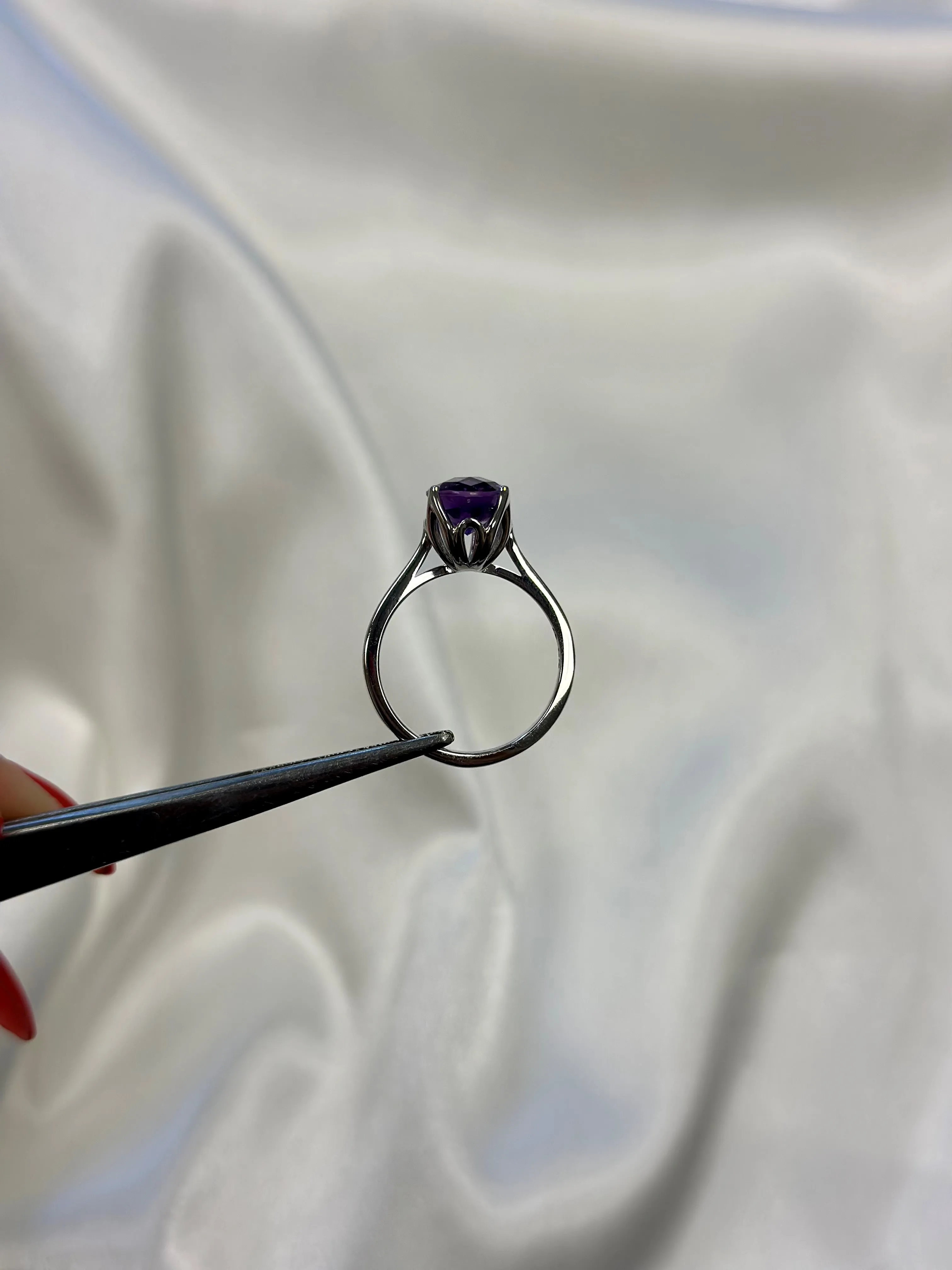 Tulip Aquamarine Ring