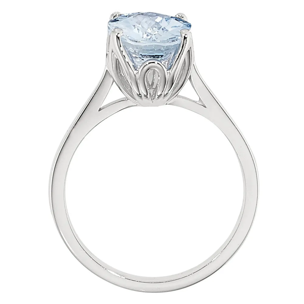 Tulip Aquamarine Ring
