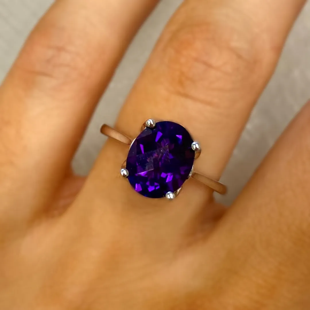 Tulip Aquamarine Ring