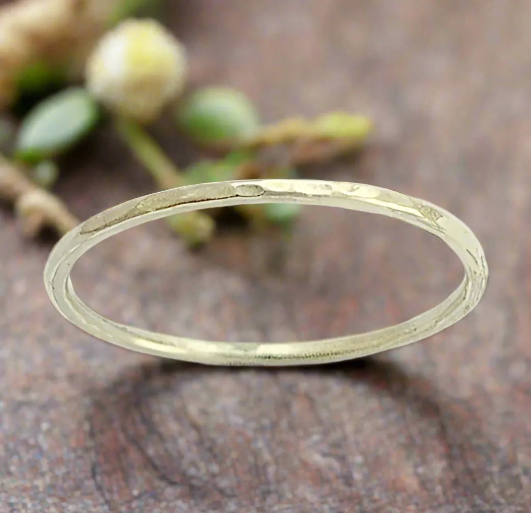 Turquoise Hammered Stacking Ring - Secret Smiles.