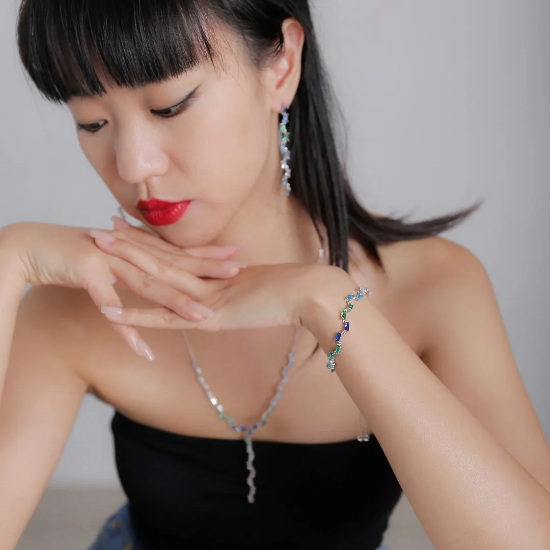 Turquoise Style Chain Bracelet Cascade Collection by Vicky Kim