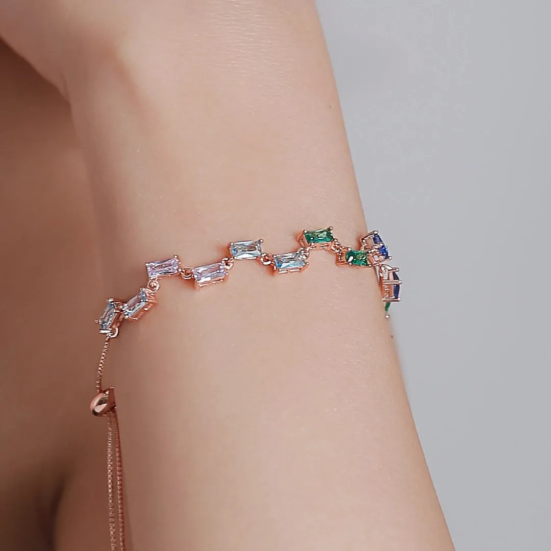 Turquoise Style Chain Bracelet Cascade Collection by Vicky Kim