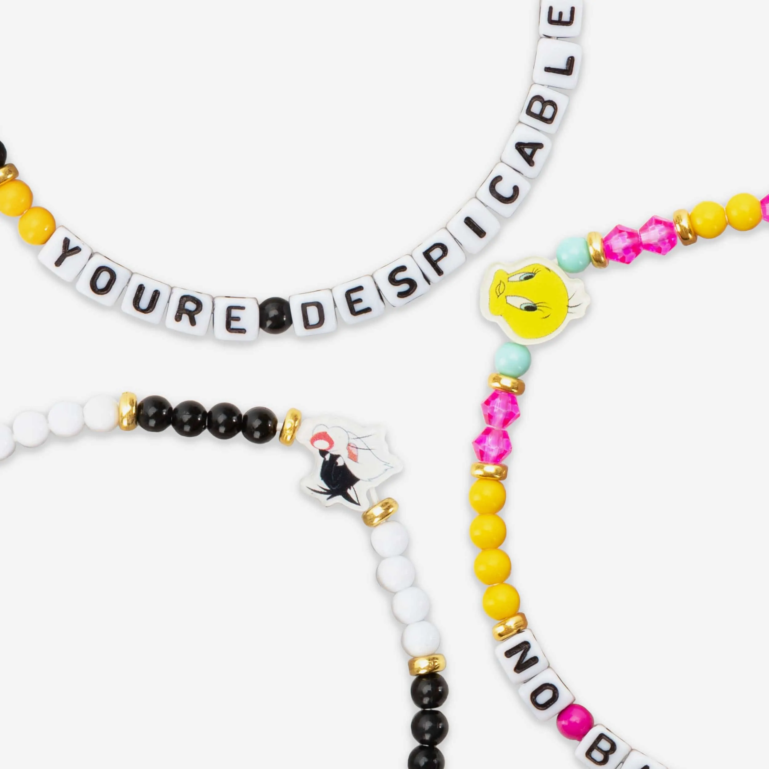 Tweety Bird & Daffy Duck & Sylvester Looney Tunes 3 Pack Friendship Bracelet