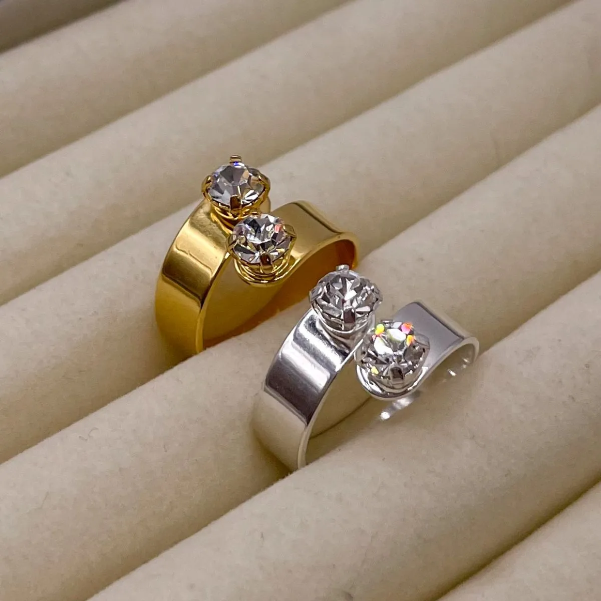Twin Birthstone Ring