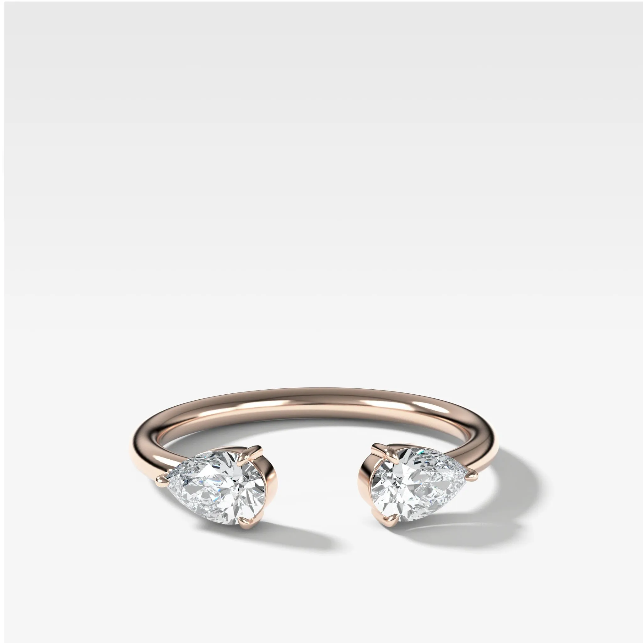 Twin Pear Diamond Finger Cuff