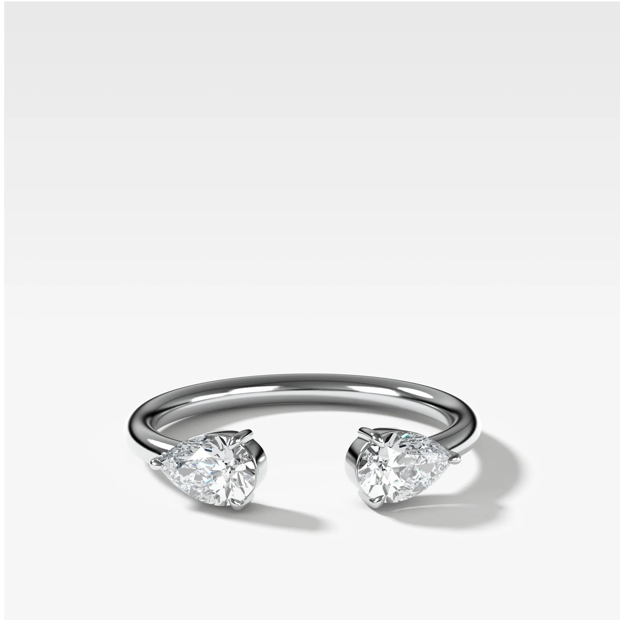 Twin Pear Diamond Finger Cuff