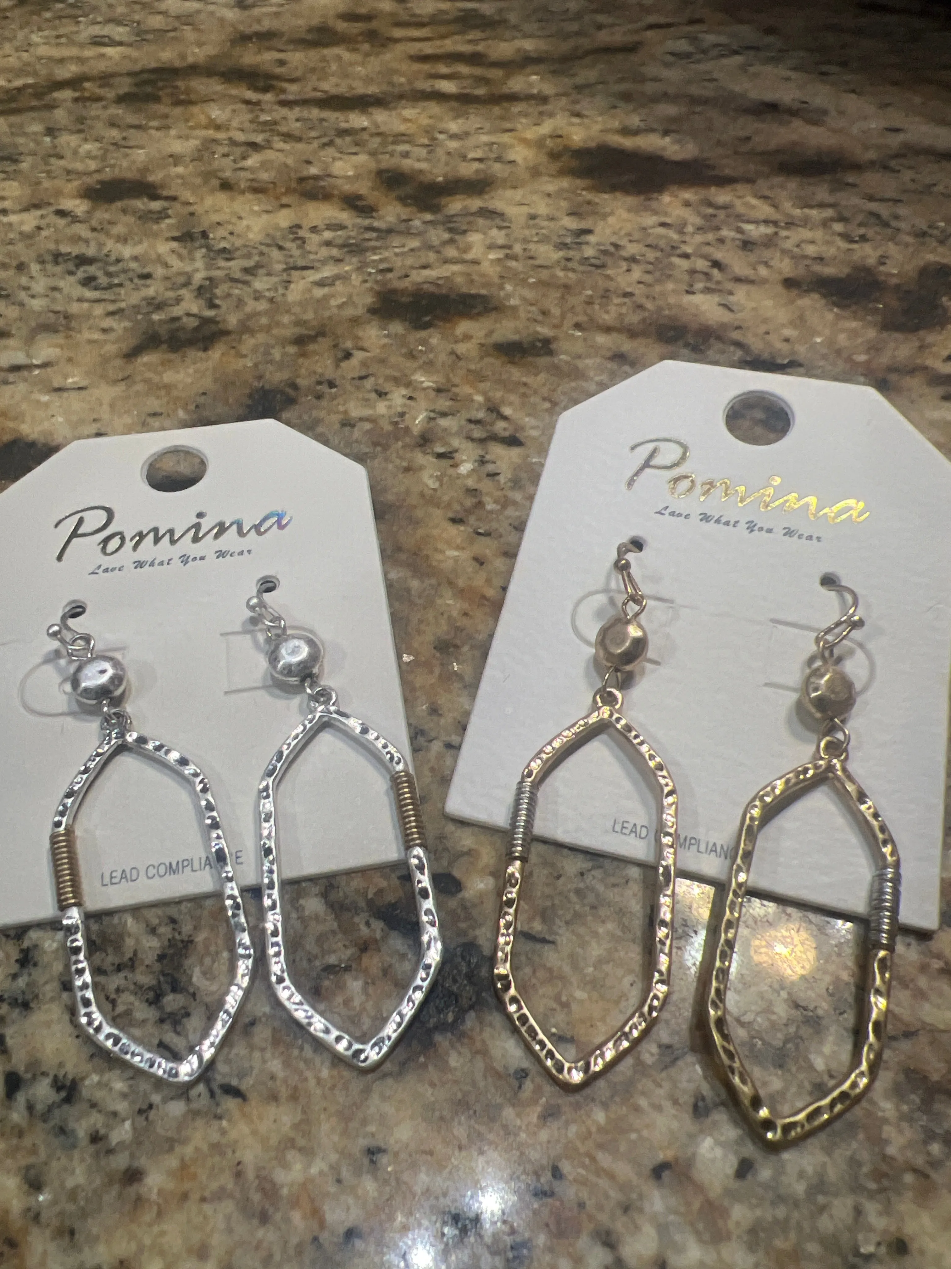 Two Tone Diamond Shaped Dangle