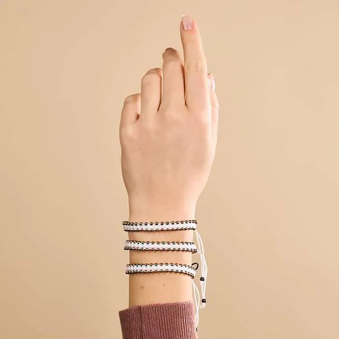 Unicorn Silver x White | Friendship DOT Bracelet