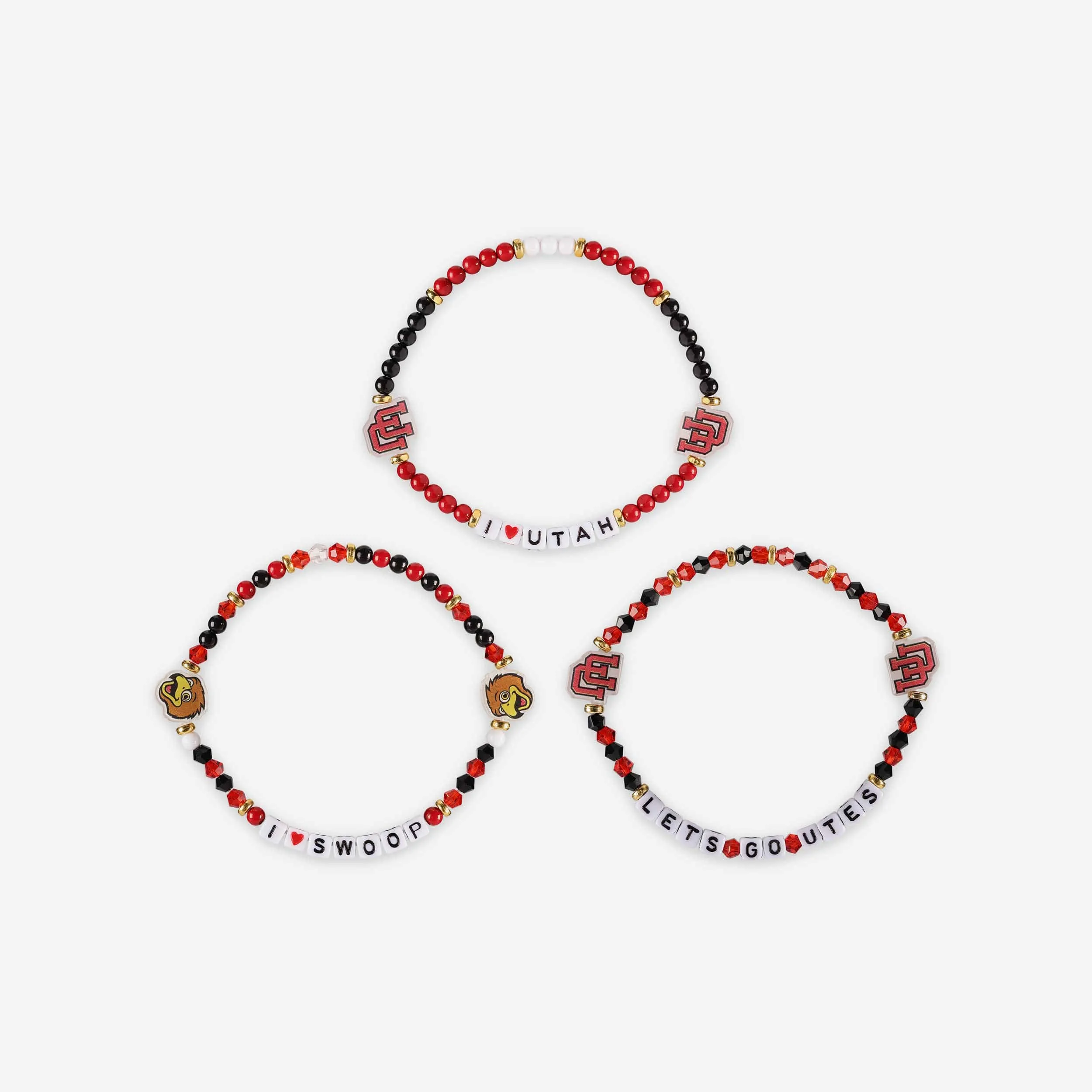 Utah Utes 3 Pack Friendship Bracelet