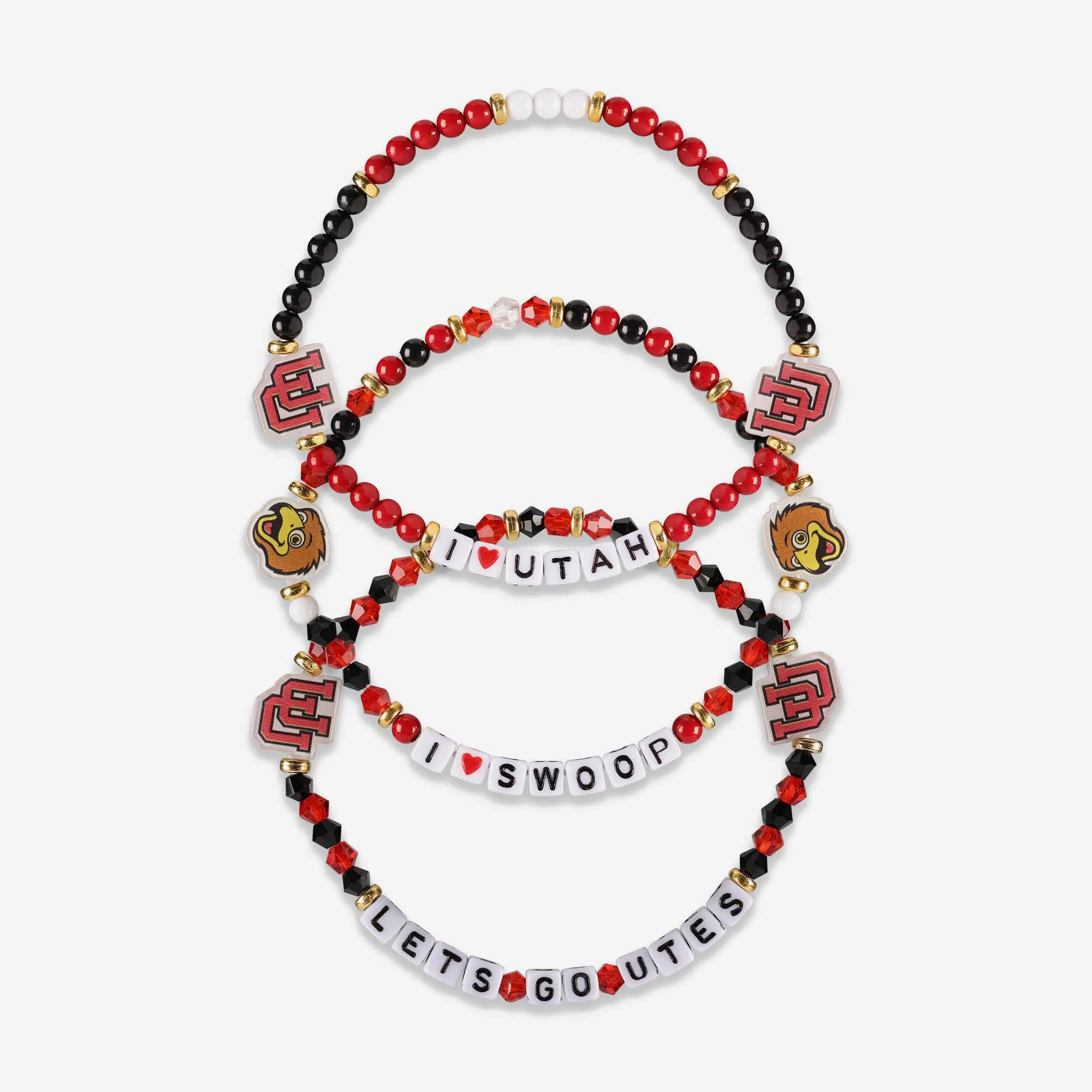 Utah Utes 3 Pack Friendship Bracelet