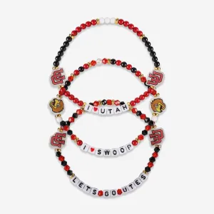Utah Utes 3 Pack Friendship Bracelet