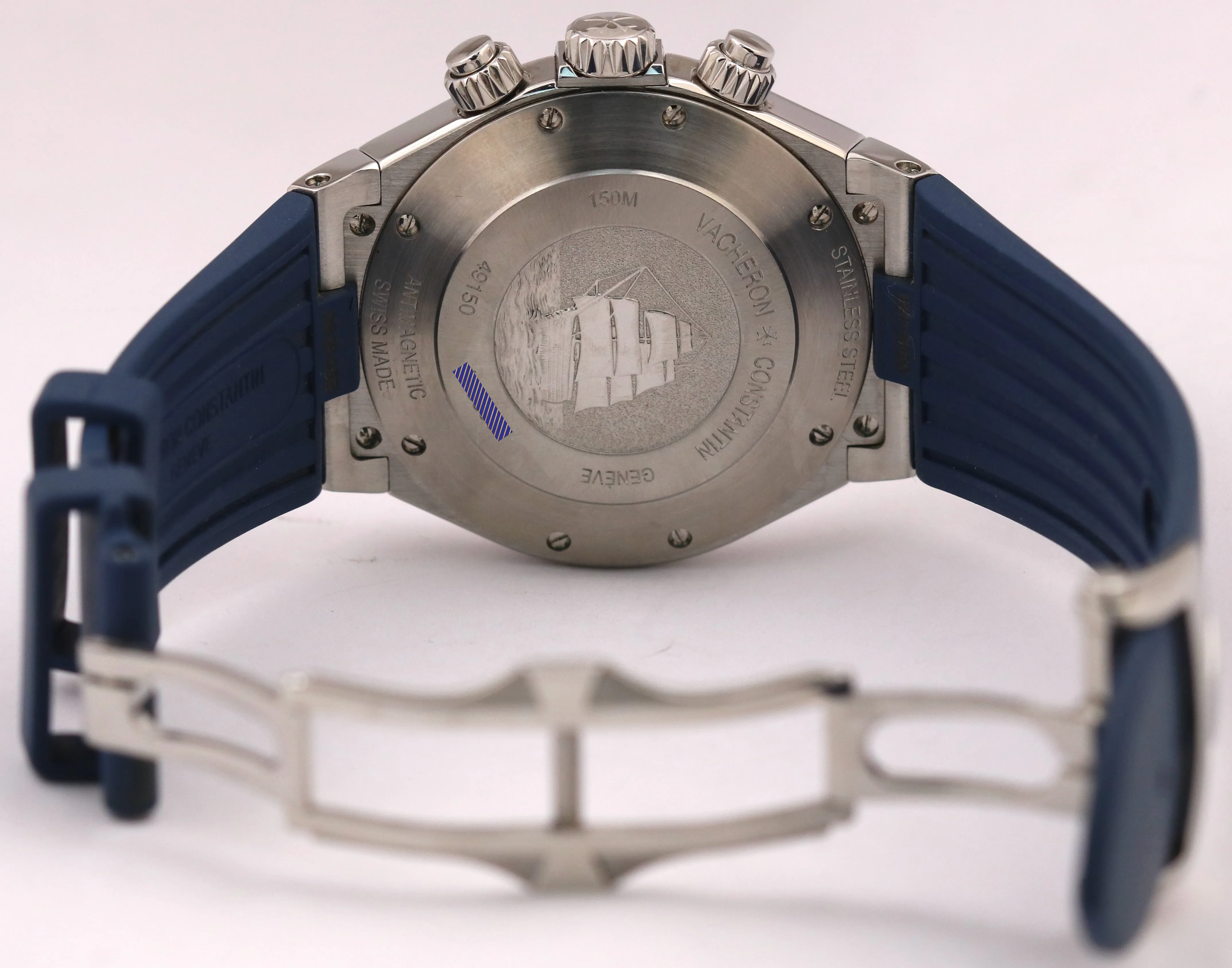 Vacheron Constantin Overseas Chronograph BLUE Stainless Steel Rubber 42mm 49150