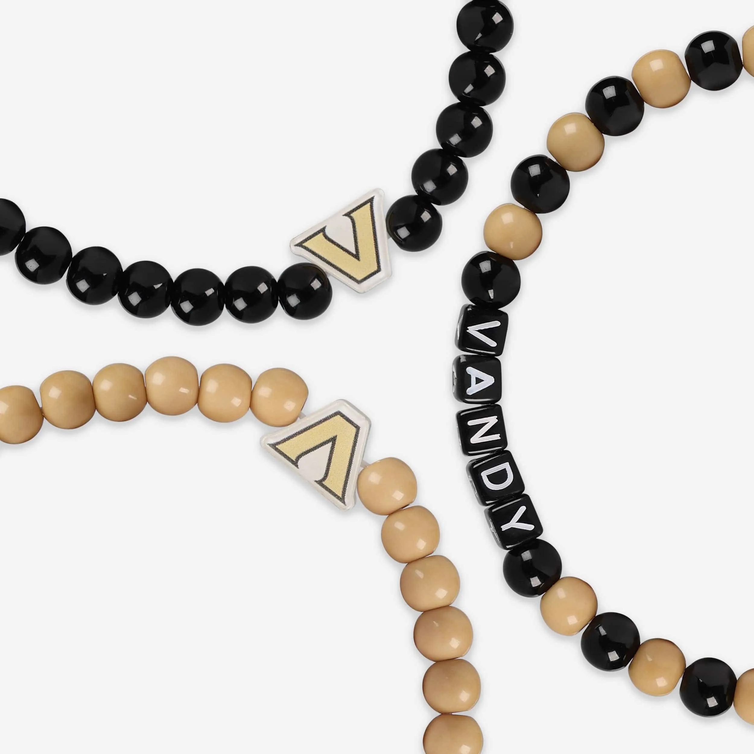 Vanderbilt Commodores 3 Pack Beaded Friendship Bracelet