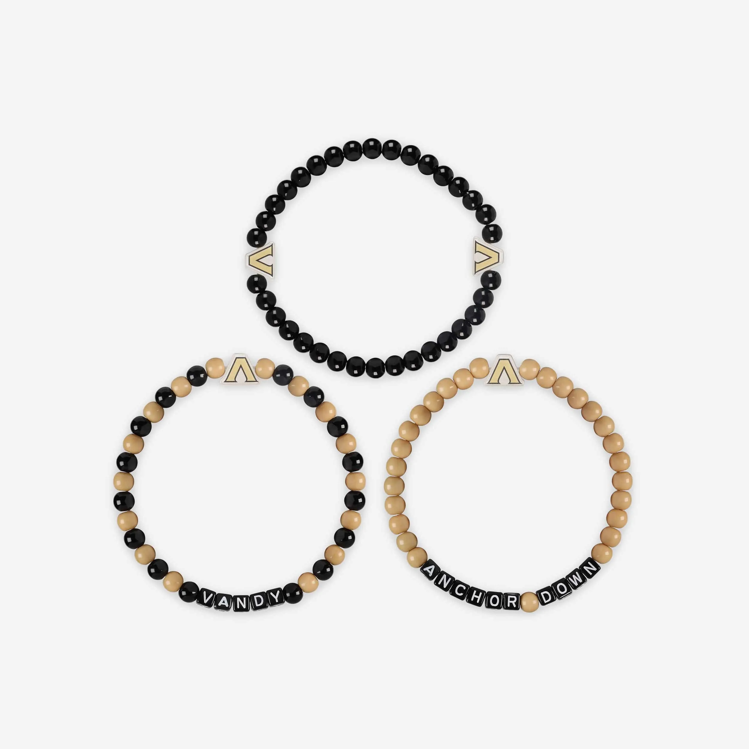 Vanderbilt Commodores 3 Pack Beaded Friendship Bracelet