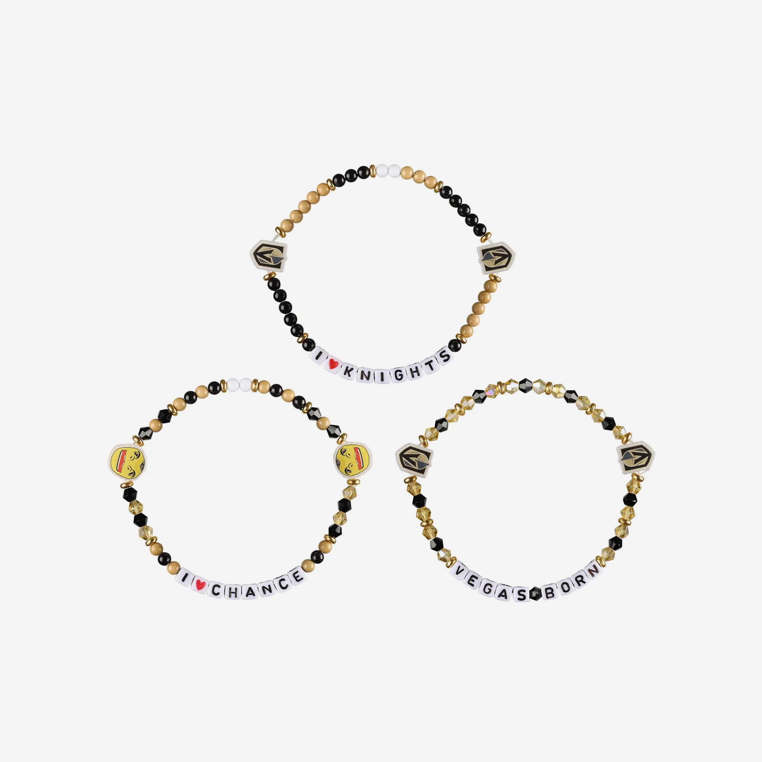 Vegas Golden Knights 3 Pack Friendship Bracelet