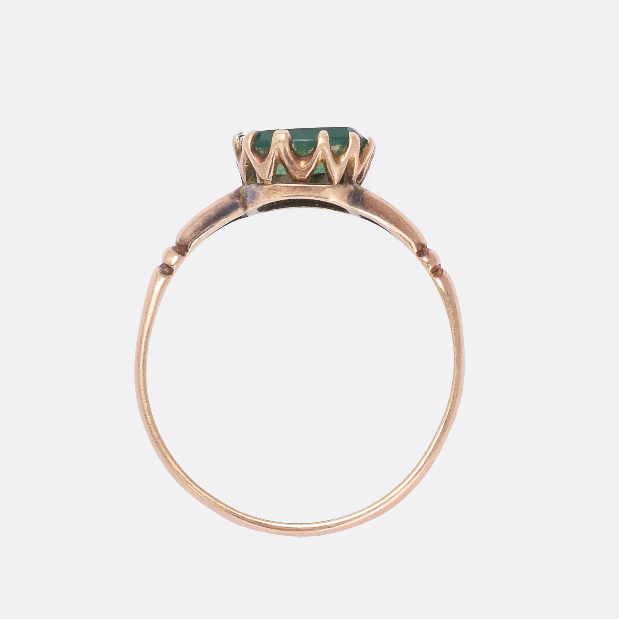 Victorian Chalcedony Cushion Signet Ring