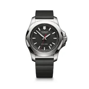 Victorinox I.N.O.X. Black Dial Black Rubber Strap Men's Watch