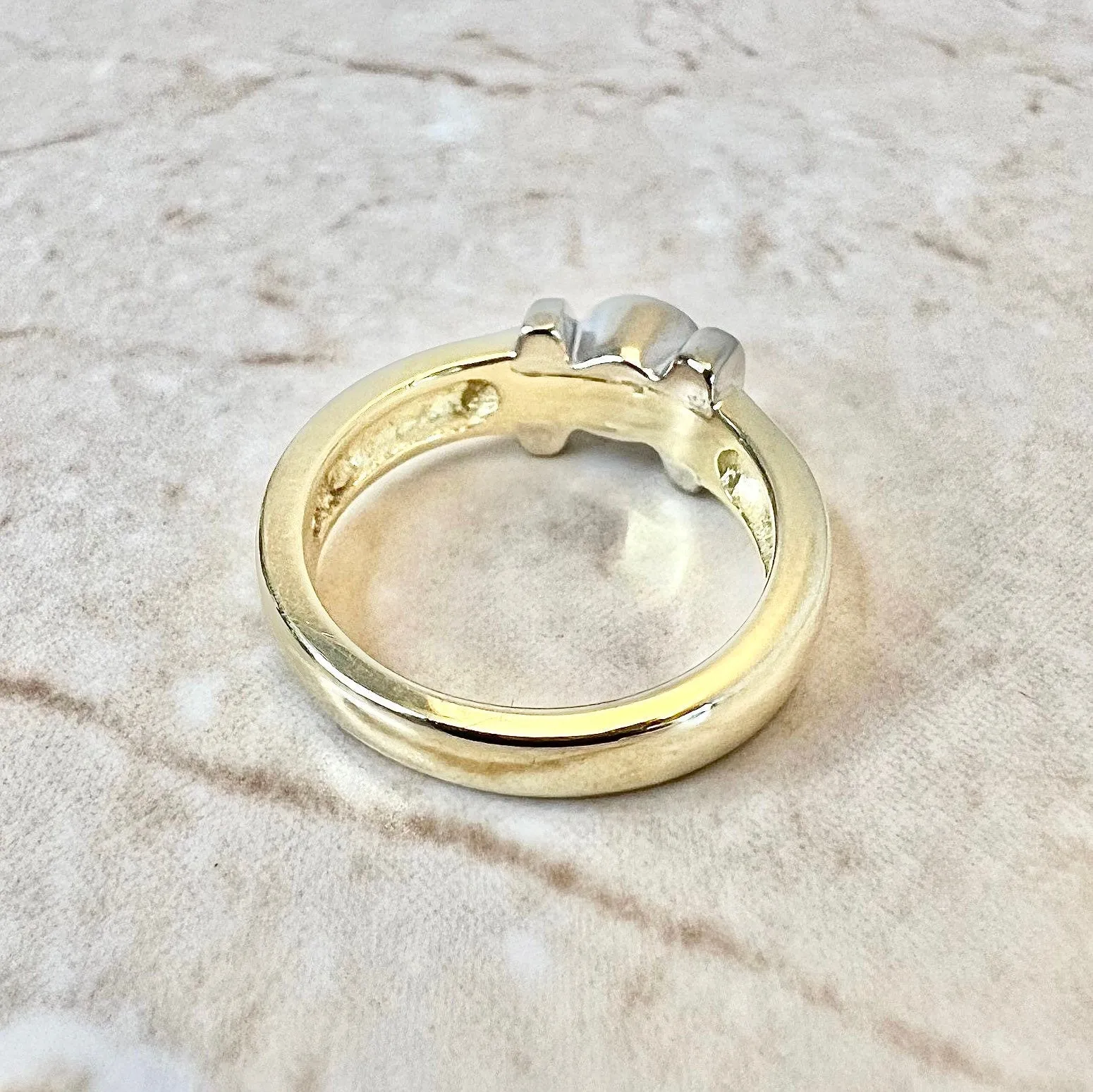 Vintage 14 Karat Yellow Gold 0.20 Carat Bezel Diamond Solitaire Ring