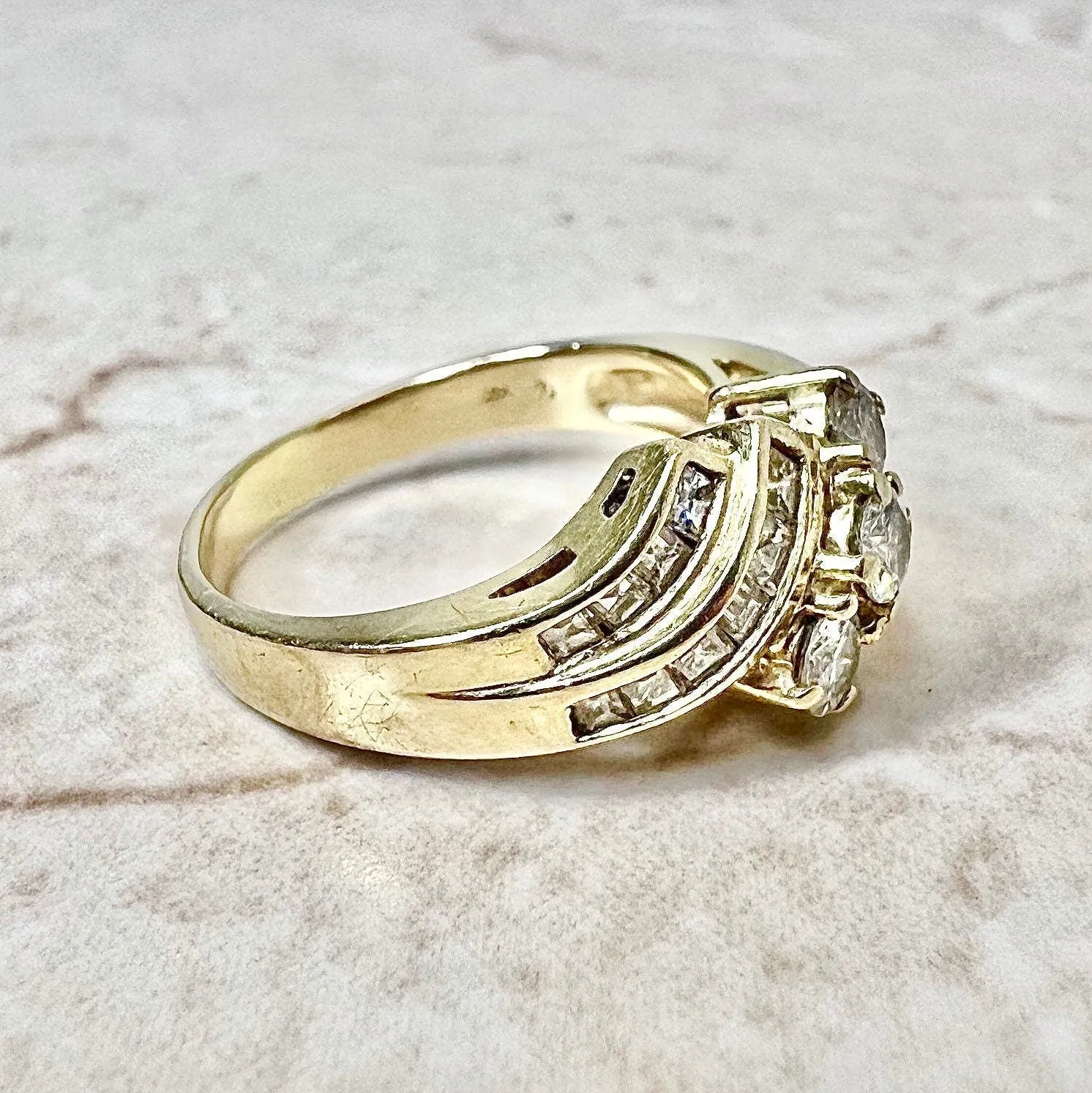 Vintage 18 Karat Yellow Gold 1.10 Carat Diamond Ring