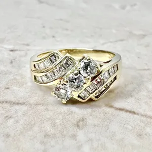 Vintage 18 Karat Yellow Gold 1.10 Carat Diamond Ring