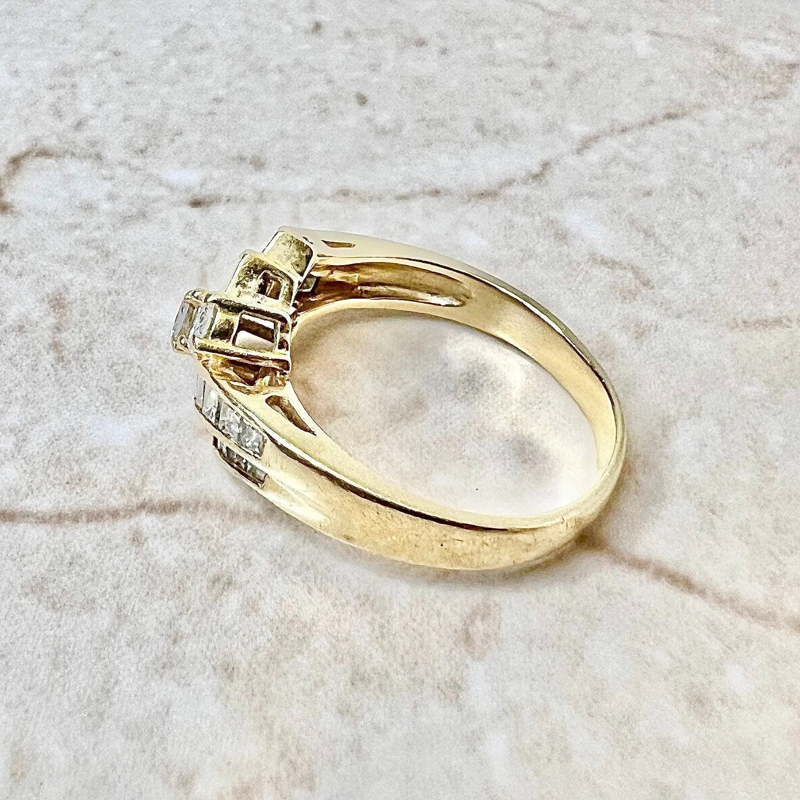 Vintage 18 Karat Yellow Gold 1.10 Carat Diamond Ring
