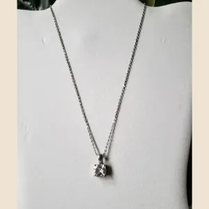 Vintage - Faux Silver Diamond Necklace