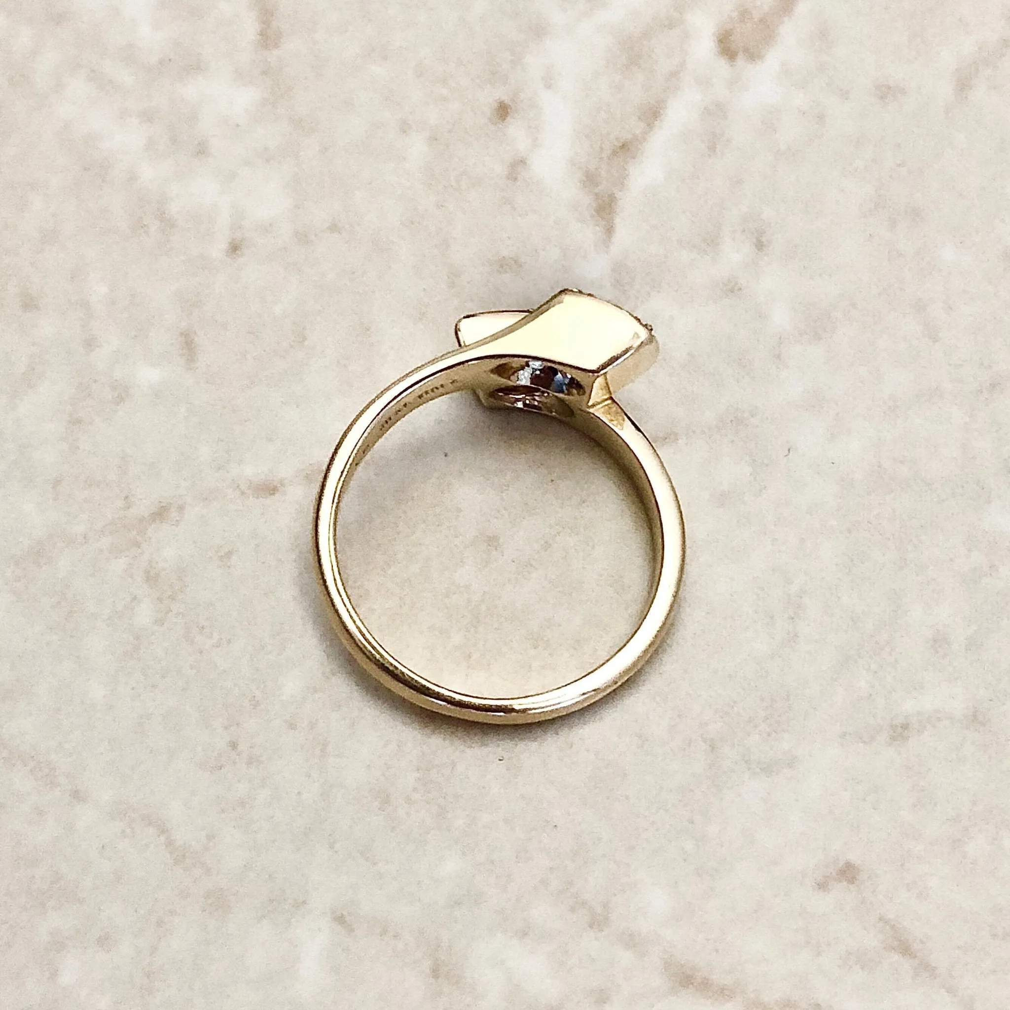 Vintage Italian Toi Et Moi 0.75 Carat Diamond & Yellow Diamond Ring