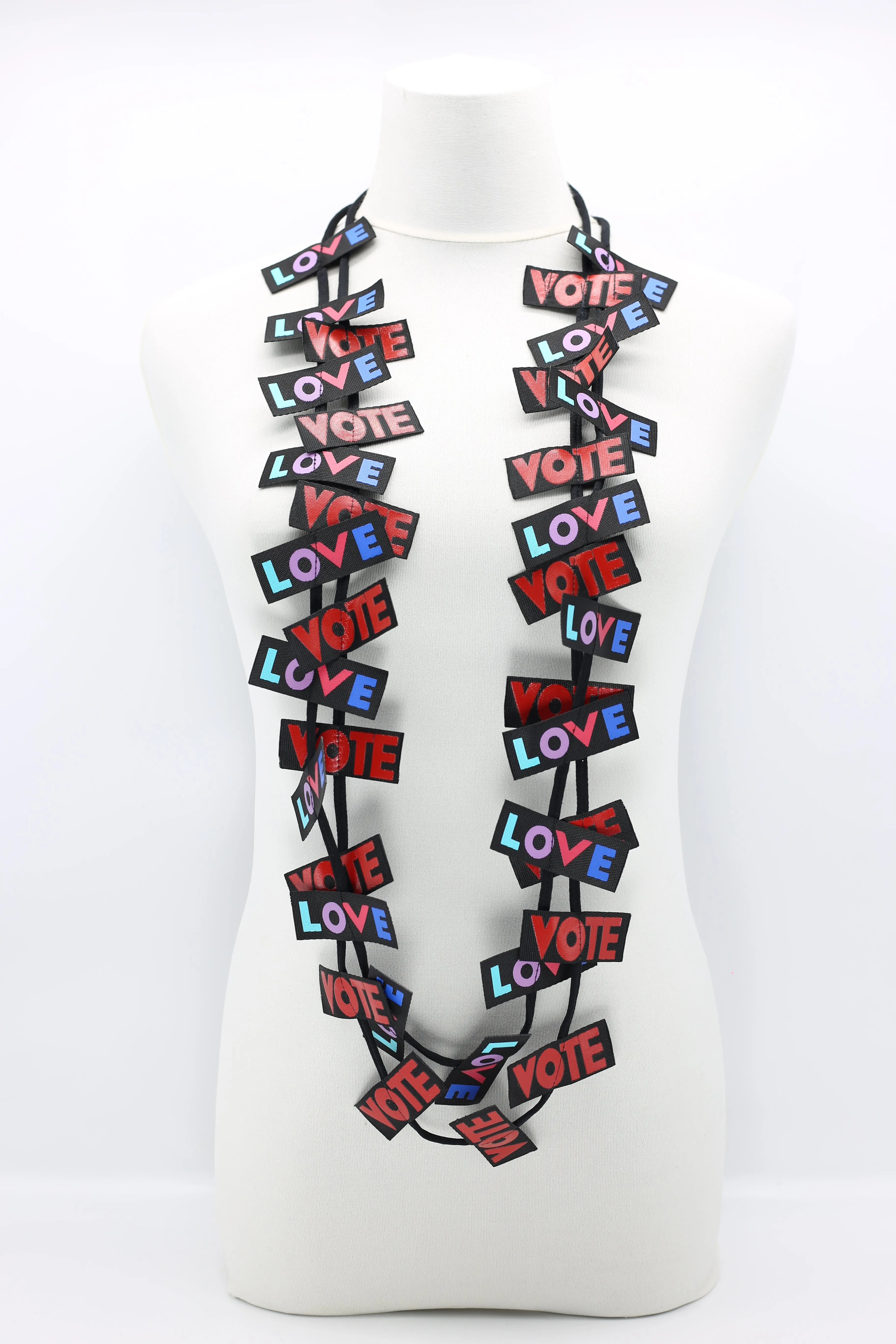 VOTE For LOVE Ribbon Necklaces Set - Duo