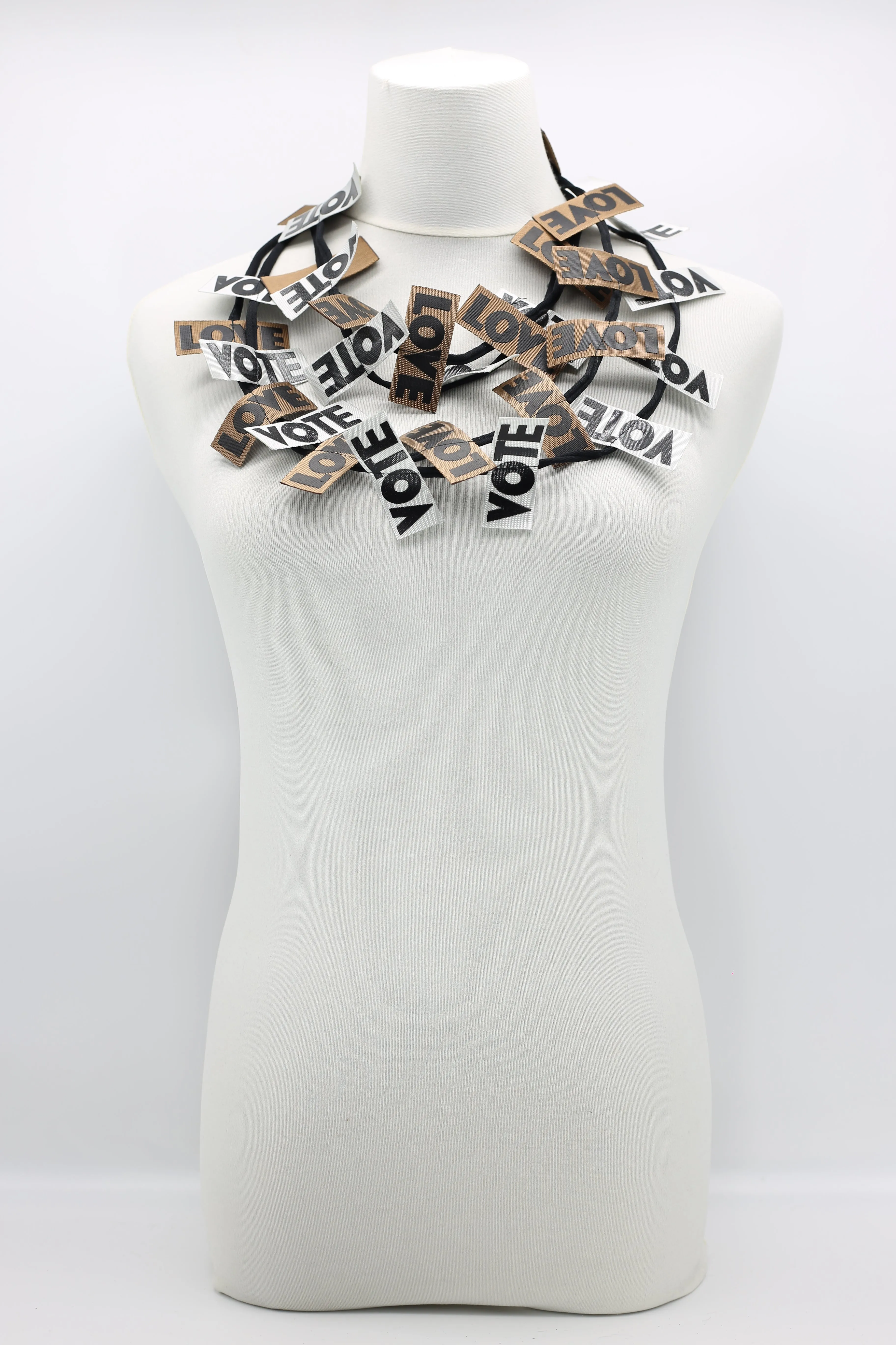VOTE For LOVE Ribbon Necklaces Set - Duo