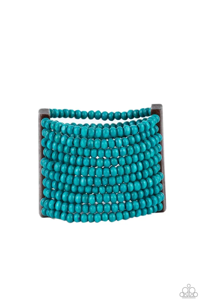 Waikiki Wonderland - Blue (Wooden Bead) Bracelet