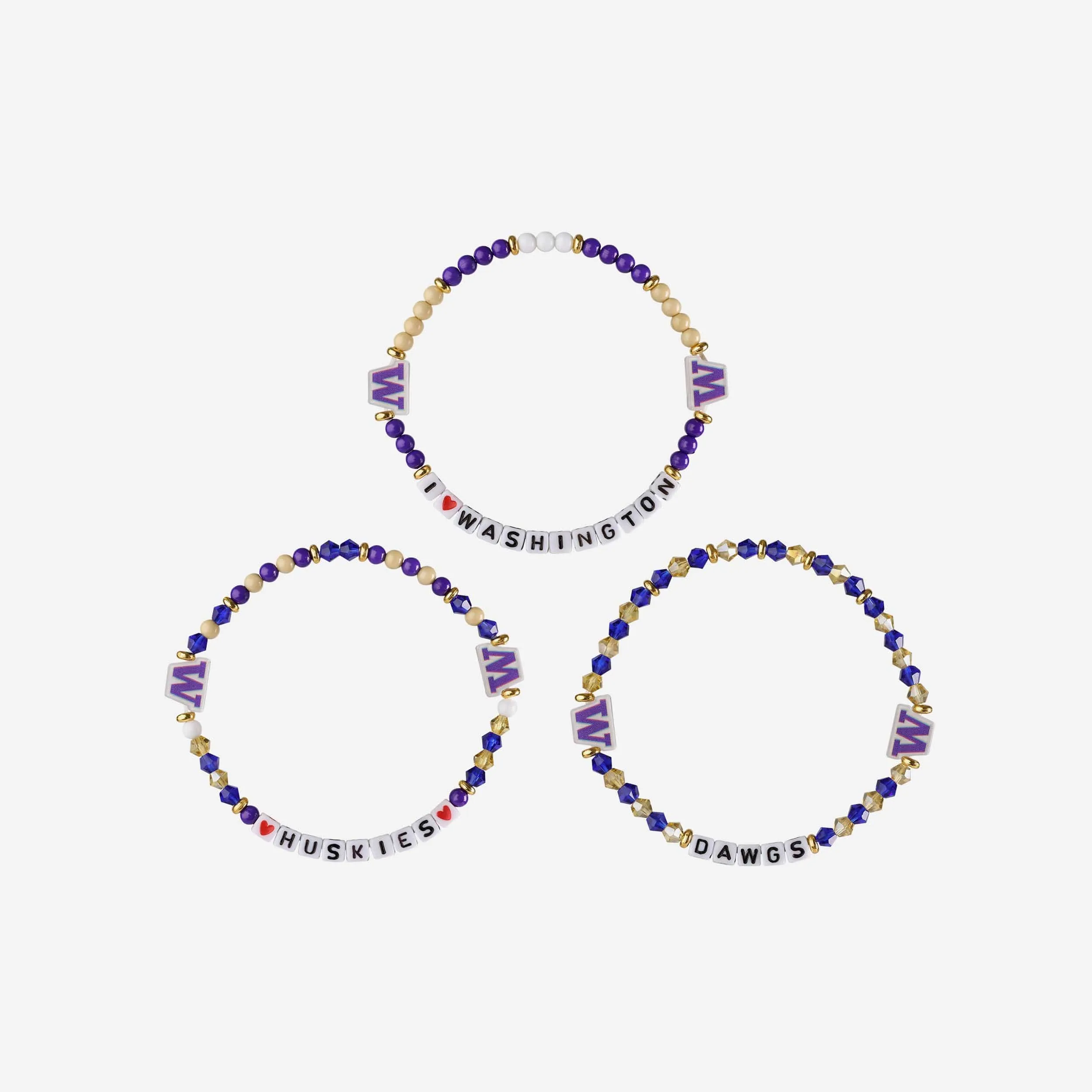 Washington Huskies 3 Pack Friendship Bracelet