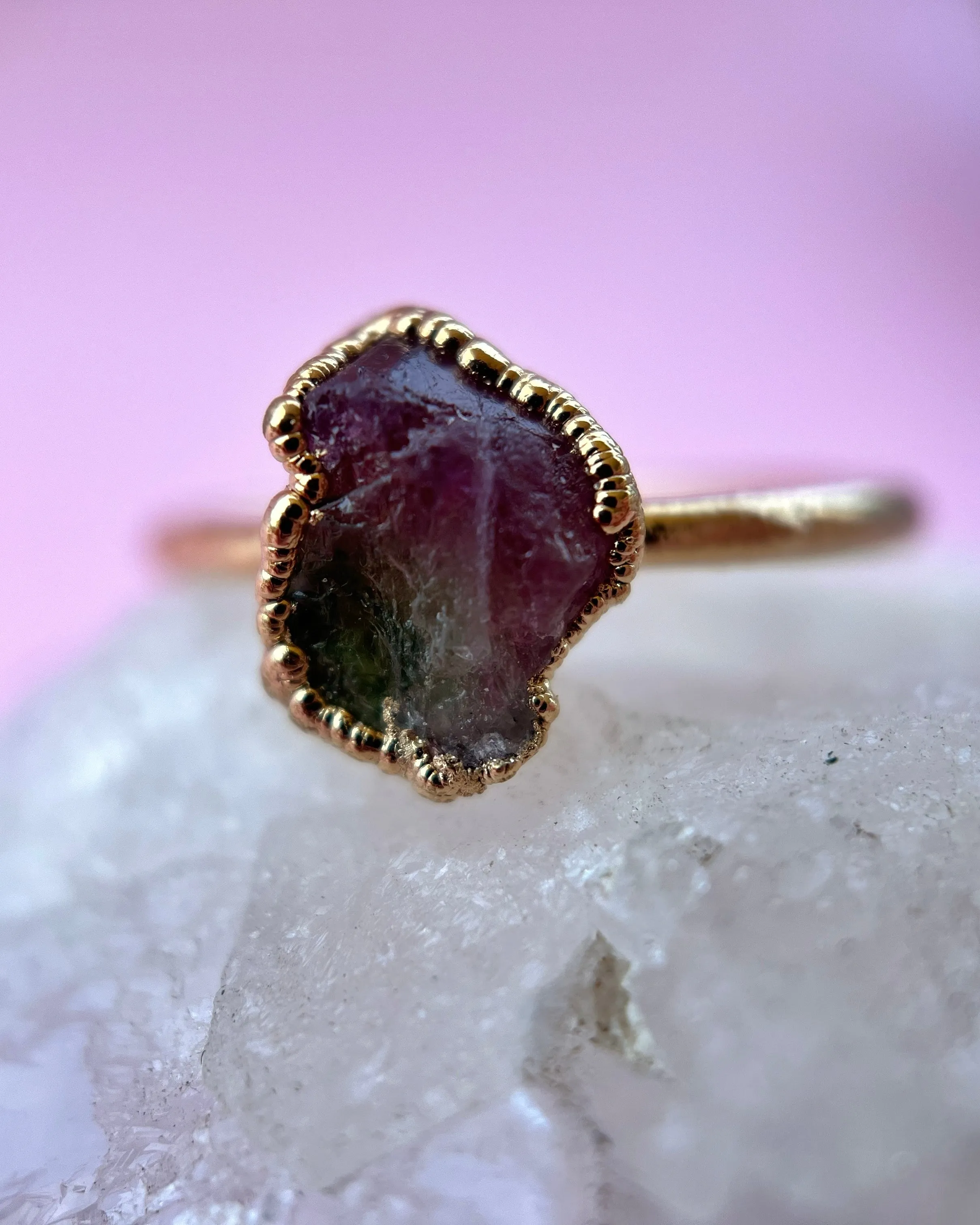 Watermelon Tourmaline Ring