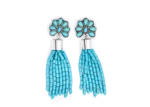 West & Co. Turquoise Tassel Earrings
