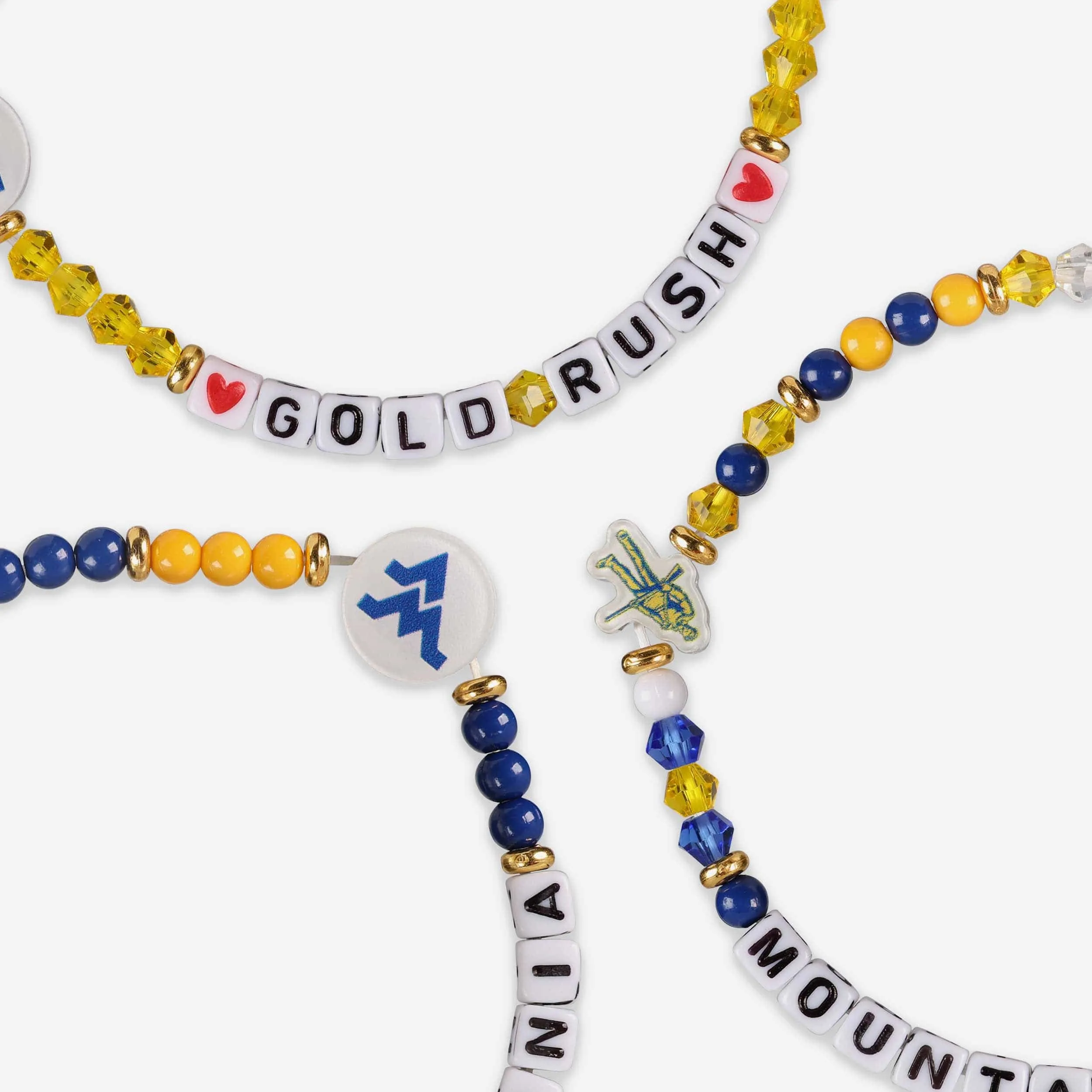 West Virginia Mountaineers 3 Pack Friendship Bracelet