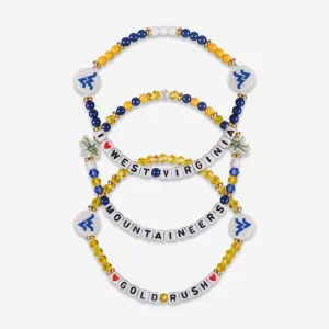 West Virginia Mountaineers 3 Pack Friendship Bracelet