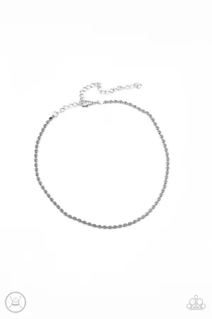 When in CHROME Silver Paparazzi Choker Necklace