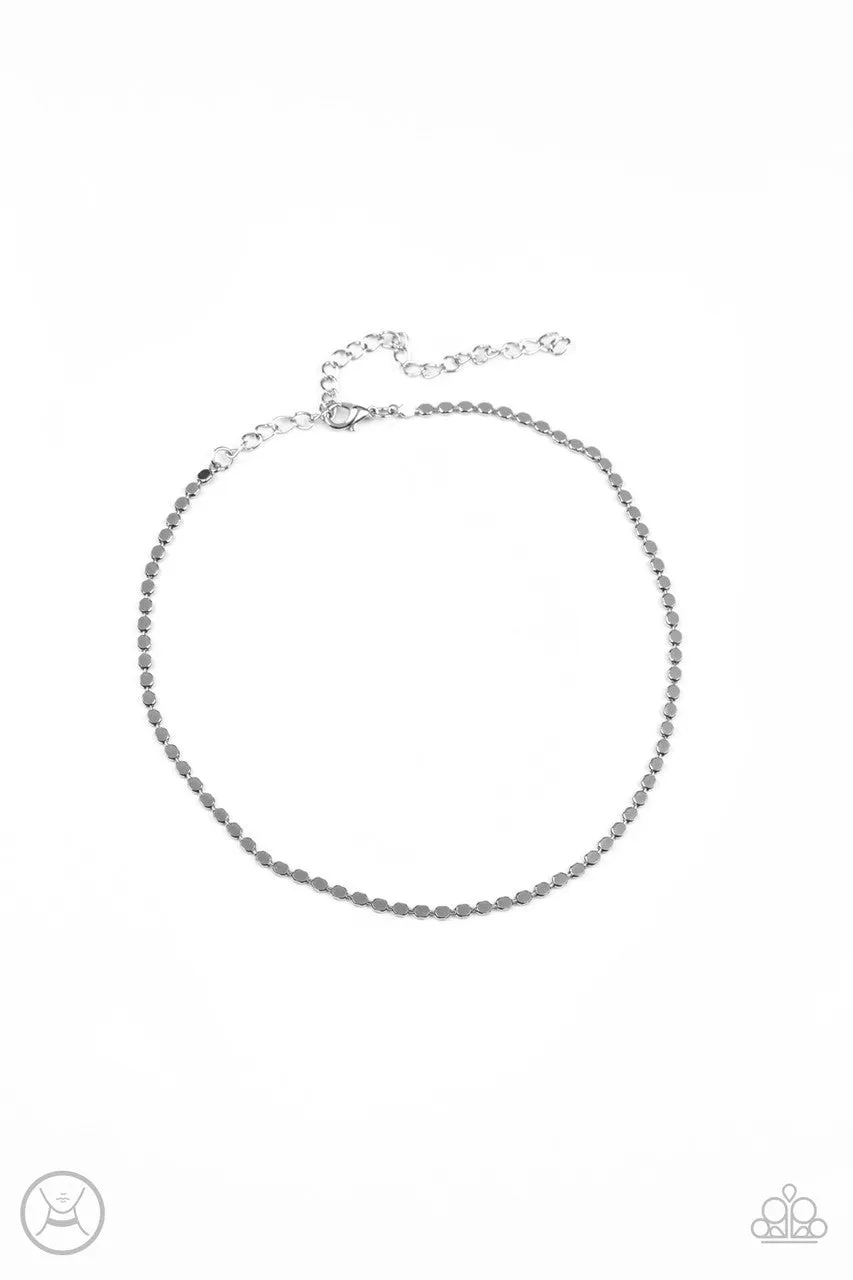 When in CHROME Silver Paparazzi Choker Necklace