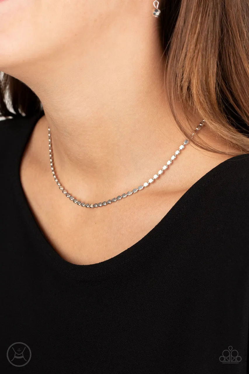 When in CHROME Silver Paparazzi Choker Necklace