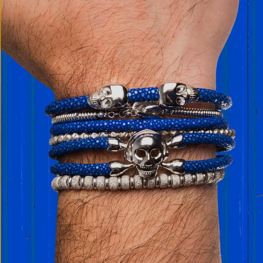 White Gold Small Beaded Bracelet